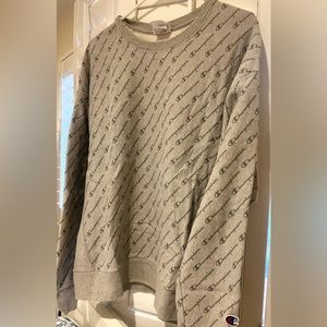 Champion Spellout Reverse Weave Pullover Crewneck Sweater